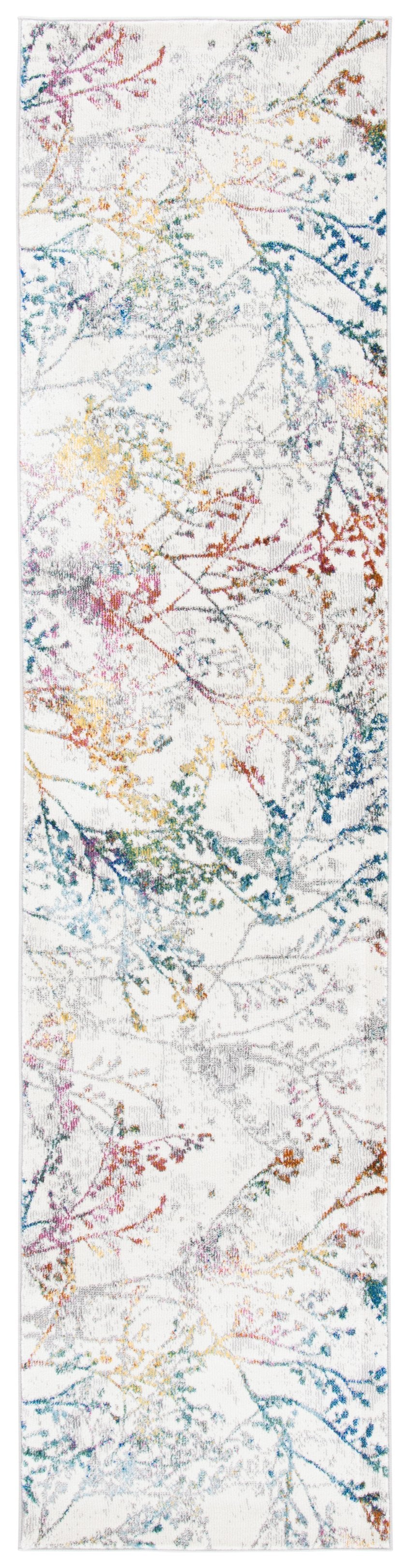 Safavieh Aria Transitional Area Rug - Elegant Botanical Design In Ivory And Blue For Stunning Home Decor Ivory ,Blue Polypropylene Pile Ara132a-5sq