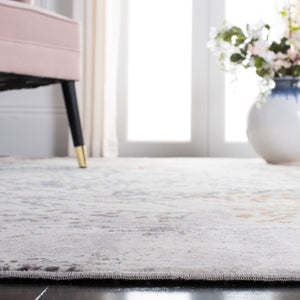 Safavieh Aria Transitional Area Rug - Elegant Botanical Design In Ivory And Blue For Stunning Home Decor Ivory ,Blue Polypropylene Pile Ara132a-5sq