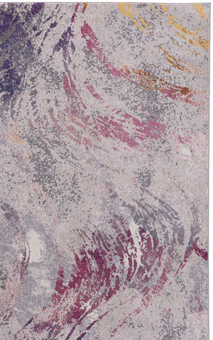 Safavieh Aria Bold Ivory And Fuchsia Area Rug — Low Profile Power-Loomed Turkish Accent Rug, Durable Soft 5'-0" x 6'-7" ARA137A-5