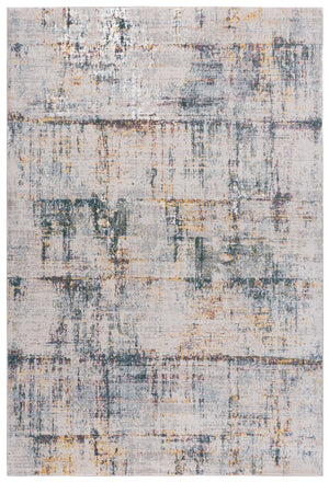 Safavieh Aria Ivory Blue Area Rug Low-Profile Power-Loomed Turkish Accent Rug Durable Stain-Resistant Comfort 8' X 10' 8'-0" x 10'-0" ARA139A-8