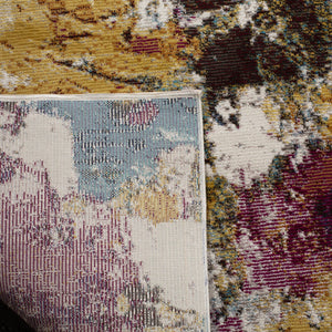 Safavieh Ara167a Transitional Area Rug – Sophisticated Abstract Design In Cream, Olive, And Gold Hues Cream ,Olive Polypropylene Pile Ara167a-8sq