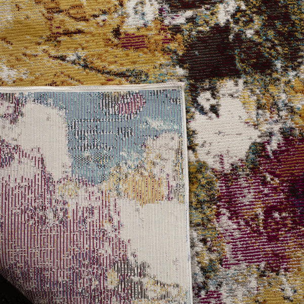 Safavieh Ara167a Transitional Area Rug – Sophisticated Abstract Design In Cream, Olive, And Gold Hues Cream ,Olive Polypropylene Pile Ara167a-8sq