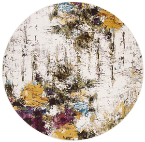 Safavieh Ara167a Transitional Area Rug – Sophisticated Abstract Design In Cream, Olive, And Gold Hues Cream ,Olive Polypropylene Pile Ara167a-8sq