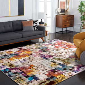 Safavieh Ara168a Stunning Contemporary Area Rug - Power-loomed Elegance In Warm Cream And Rust Hues Cream ,Rust Polypropylene Pile Ara168a-24