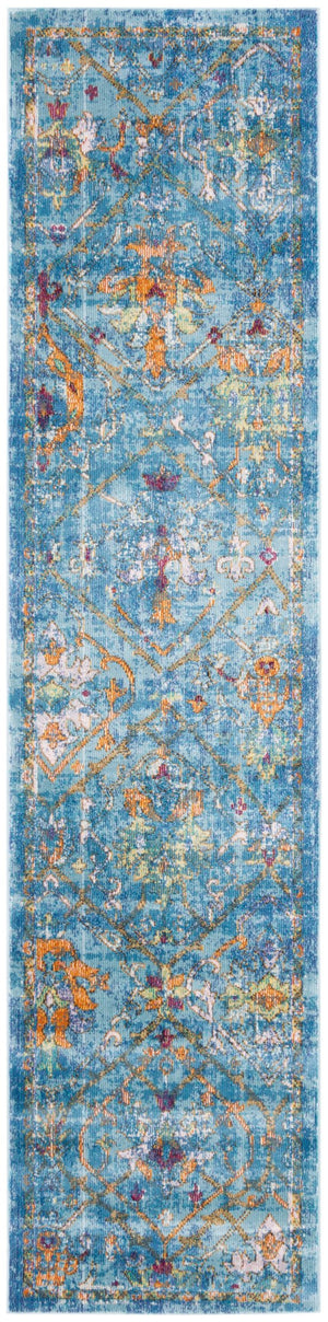 Safavieh Ara169b Captivating Turkish Area Rug - Transitional Design For Elegant Living Spaces & Home Décor Blue ,Multi Polypropylene Pile Ara169b-3