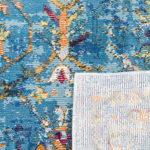 Safavieh Ara169b Captivating Turkish Area Rug - Transitional Design For Elegant Living Spaces & Home Décor Blue ,Multi Polypropylene Pile Ara169b-3