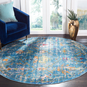 Safavieh Ara169b Captivating Turkish Area Rug - Transitional Design For Elegant Living Spaces & Home Décor Blue ,Multi Polypropylene Pile Ara169b-3