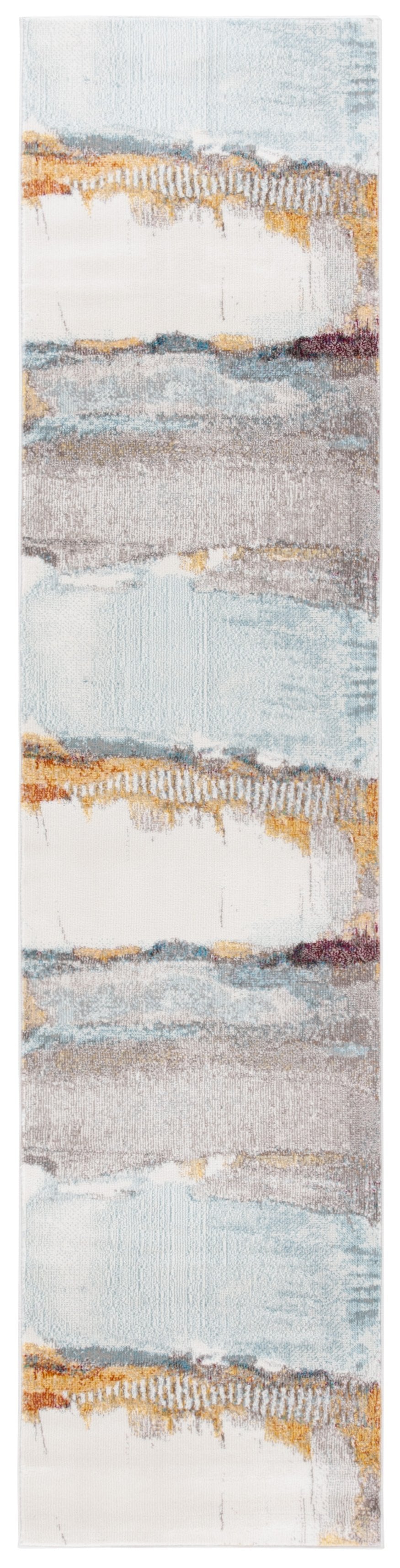 Safavieh Aria Artistic Charm Area Rug – Elegant Transitional Design In Soft Hues For Any Room Decor Ivory ,Light Blue Polypropylene Pile Ara190m-3