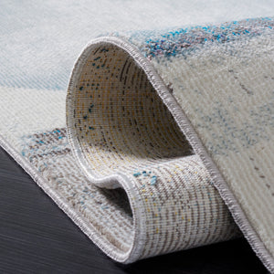 Safavieh Aria Artistic Charm Area Rug – Elegant Transitional Design In Soft Hues For Any Room Decor Ivory ,Light Blue Polypropylene Pile Ara190m-3