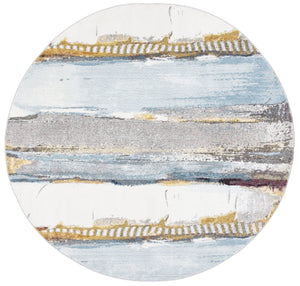 Safavieh Aria Artistic Charm Area Rug – Elegant Transitional Design In Soft Hues For Any Room Decor Ivory ,Light Blue Polypropylene Pile Ara190m-3