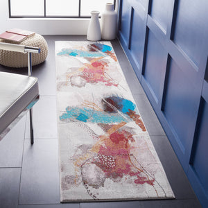 Safavieh Aria Elegant Area Rug For Modern Living - Durable, Soft, Easy-care Design Perfect For Any Room Ivory ,Red Polypropylene Pile Ara193q-3