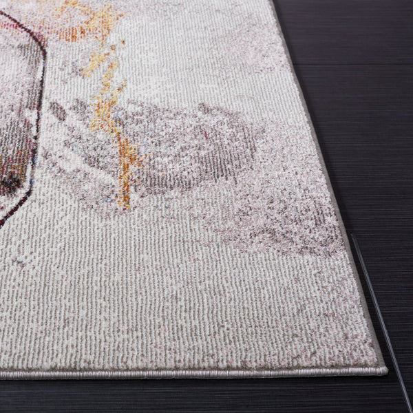 Safavieh Aria Elegant Area Rug For Modern Living - Durable, Soft, Easy-care Design Perfect For Any Room Ivory ,Red Polypropylene Pile Ara193q-3