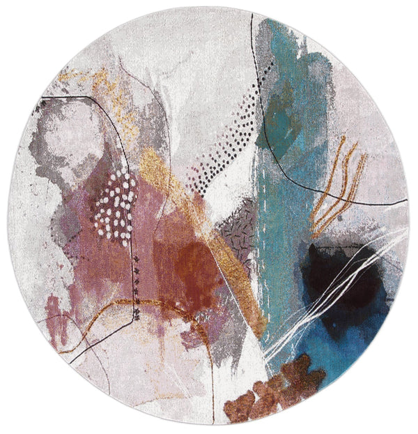 Safavieh Aria Elegant Area Rug For Modern Living - Durable, Soft, Easy-care Design Perfect For Any Room Ivory ,Red Polypropylene Pile Ara193q-3