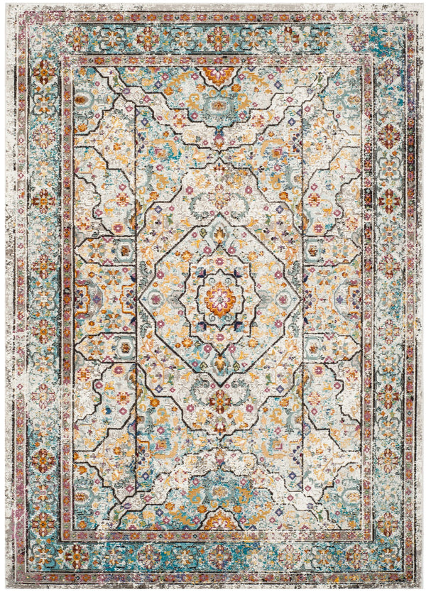 Safavieh Ara199c Elegant Turkish Area Rug – Transitional Style With Cream Base & Serene Blue Accents For Any Room Cream ,Blue Polypropylene Pile Ara199c-3