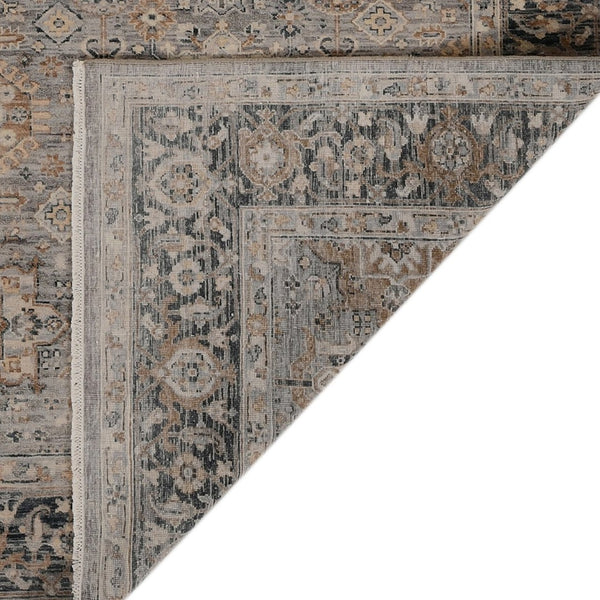 Amer Rugs Aurai Traditional Hand-knotted Area Rug In Luxurious New Zealand Wool For Timeless Home Elegance Coal Gray Wool Ara191014