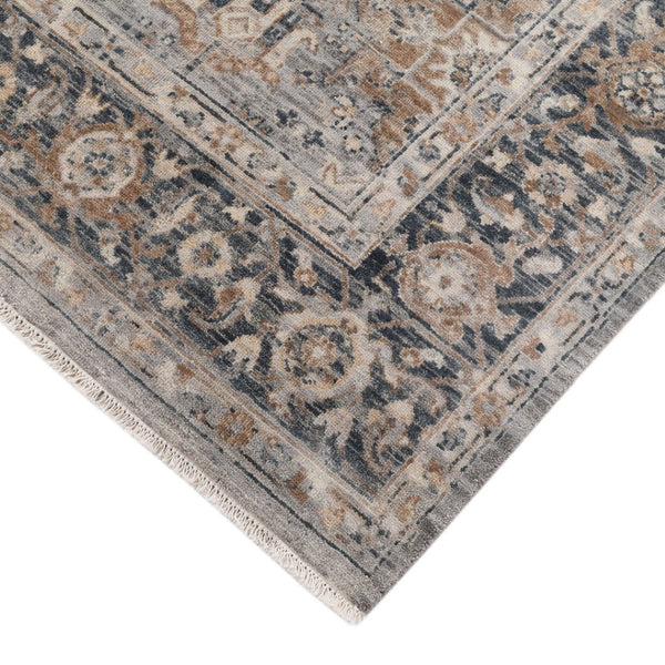 Amer Rugs Aurai Traditional Hand-knotted Area Rug In Luxurious New Zealand Wool For Timeless Home Elegance Coal Gray Wool Ara191014