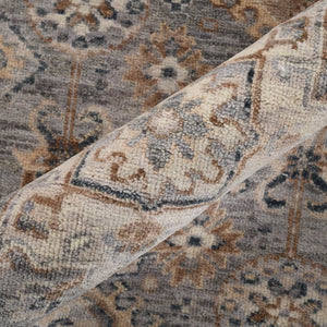 Amer Rugs Aurai Traditional Hand-knotted Area Rug In Luxurious New Zealand Wool For Timeless Home Elegance Coal Gray Wool Ara191014