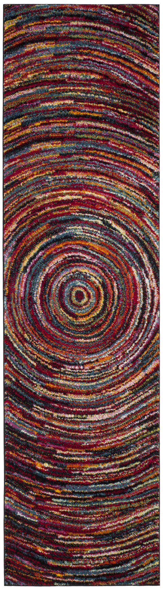 Safavieh Aruba Round Area Rug — Colorful Power-Loomed Abstract Design, Low-Pile Durable Polypropylene Accent 3'-0" x 3'-0" ARB500M-3R