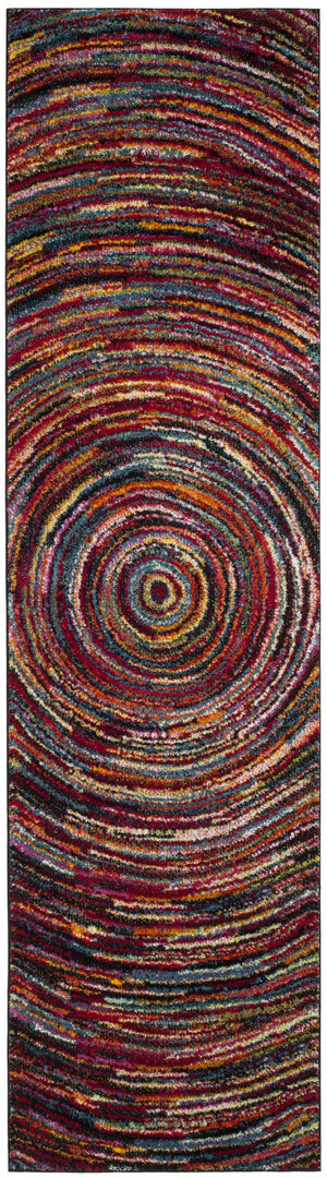 Safavieh Aruba Round Area Rug — Colorful Power-Loomed Abstract Design, Low-Pile Durable Polypropylene Accent 3'-0" x 3'-0" ARB500M-3R
