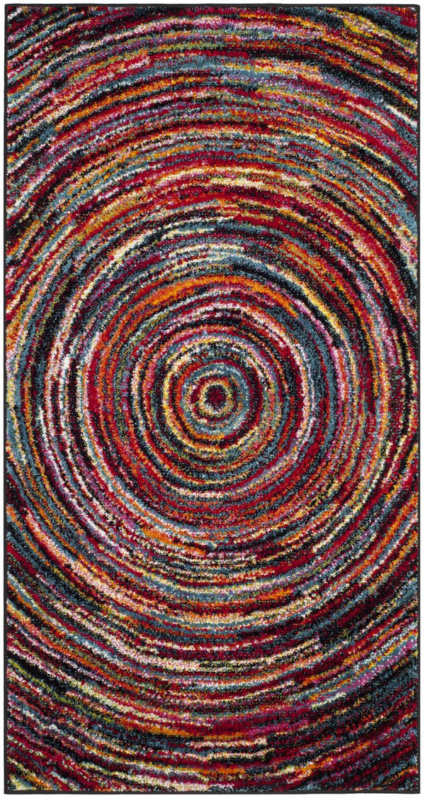 Safavieh Aruba Round Area Rug — Colorful Power-Loomed Abstract Design, Low-Pile Durable Polypropylene Accent 3'-0" x 3'-0" ARB500M-3R
