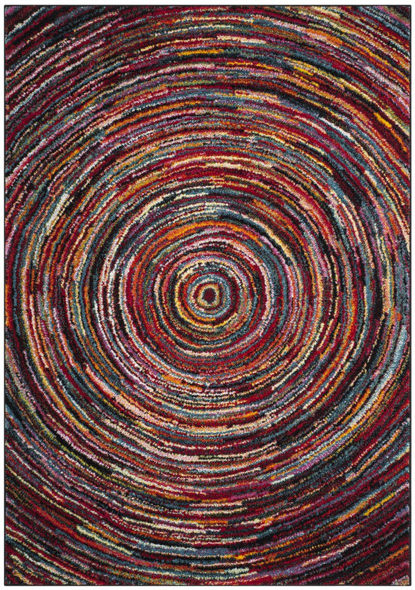 Safavieh Aruba Round Area Rug — Colorful Power-Loomed Abstract Design, Low-Pile Durable Polypropylene Accent 3'-0" x 3'-0" ARB500M-3R