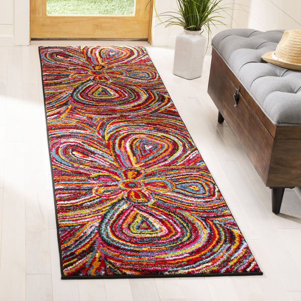 Safavieh Aruba Bohemian Runner Rug 2'3"X6' Multi Abstract Power-Loomed Polypropylene, Low 1/2" Pile ARB503M-26