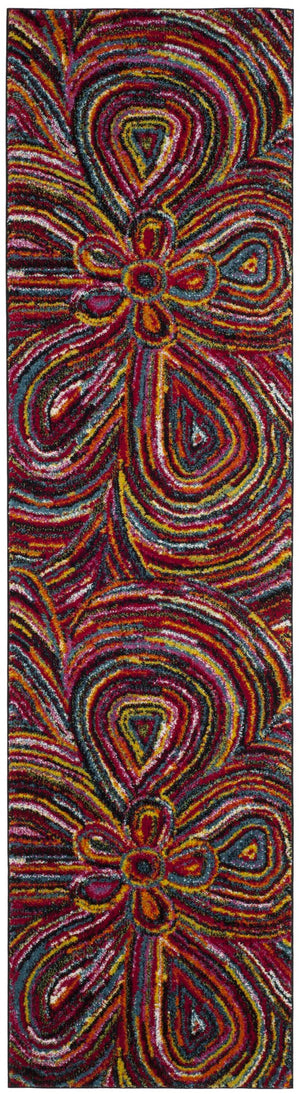 Safavieh Aruba Bohemian Runner Rug 2'3"X6' Multi Abstract Power-Loomed Polypropylene, Low 1/2" Pile ARB503M-26