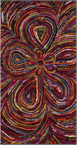 Safavieh Aruba Bohemian Runner Rug 2'3"X6' Multi Abstract Power-Loomed Polypropylene, Low 1/2" Pile ARB503M-26