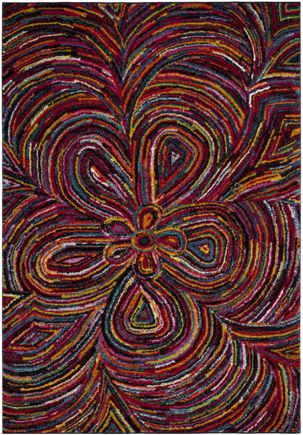 Safavieh Aruba Bohemian Runner Rug 2'3"X6' Multi Abstract Power-Loomed Polypropylene, Low 1/2" Pile ARB503M-26