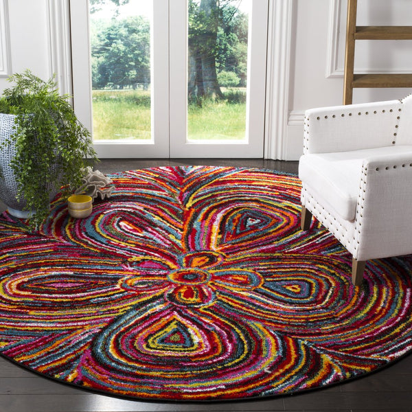 Safavieh Aruba Bohemian Runner Rug 2'3"X6' Multi Abstract Power-Loomed Polypropylene, Low 1/2" Pile ARB503M-26