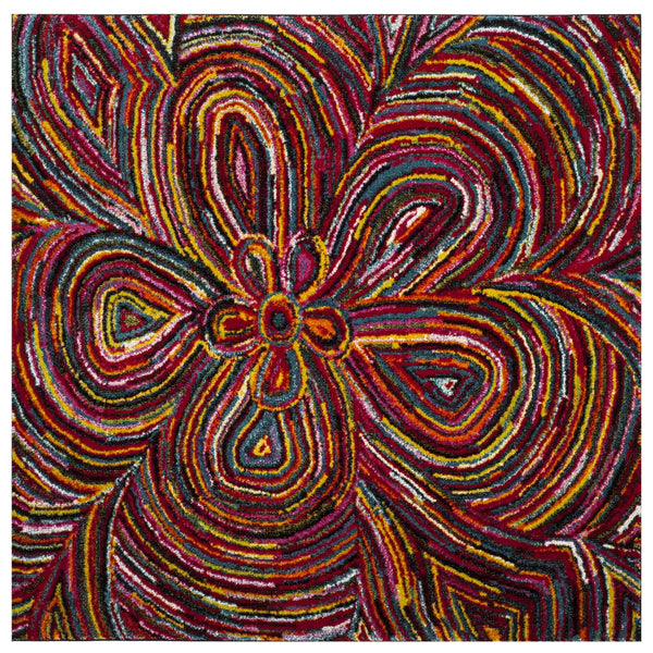 Safavieh Aruba Bohemian Runner Rug 2'3"X6' Multi Abstract Power-Loomed Polypropylene, Low 1/2" Pile ARB503M-26