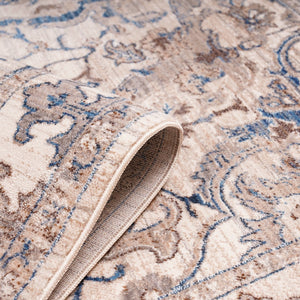 AMER Rugs Arcadia Marlow ARC-1 Power-Loomed Machine Made Polyester Classic Oriental Rug Ivory 2'7" x 10'