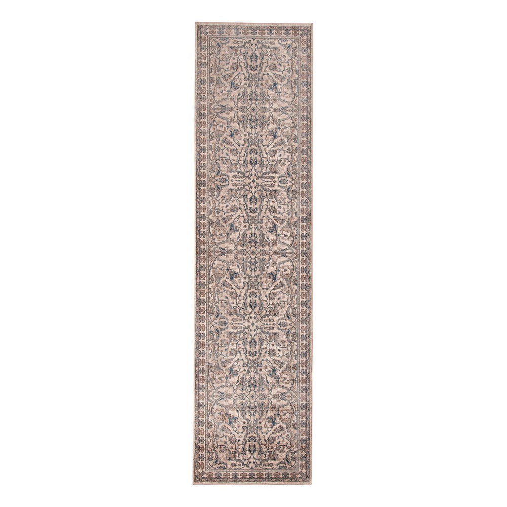 AMER Rugs Arcadia Marlow ARC-1 Power-Loomed Machine Made Polyester Classic Oriental Rug Ivory 2'7" x 10'