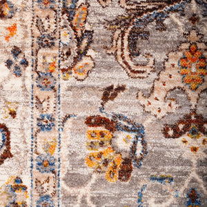 AMER Rugs Arcadia Nuulyn ARC-2 Power-Loomed Machine Made Polyester Classic Oriental Rug Gray 2'7" x 10'