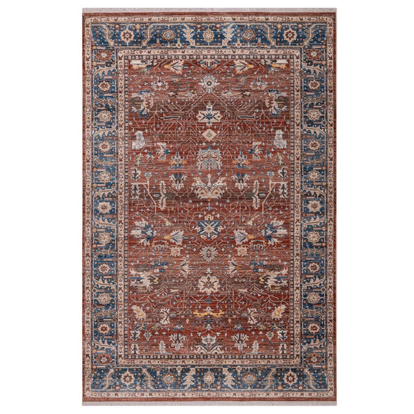 Amer Rugs Arcadia Elegant Power-loom Oriental Design Area Rug For Timeless Charm In Home Or Office Decor Red,Navy Polyester Arc331105