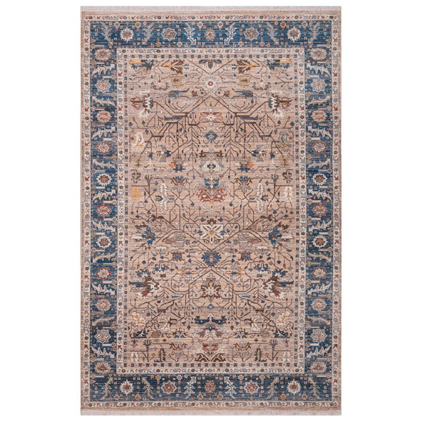 Amer Rugs Arcadia Elegant Power-loom Oriental Design Area Rug For Timeless Charm In Home Or Office Decor Beige,Navy Polyester Arc40203