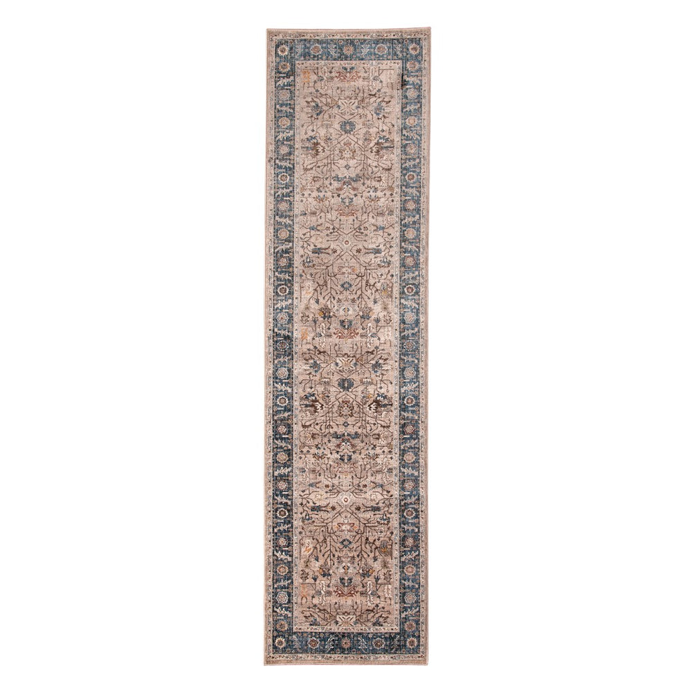 AMER Rugs Arcadia Northam ARC-4 Power-Loomed Machine Made Polyester Classic Oriental Rug Beige 2'7" x 10'