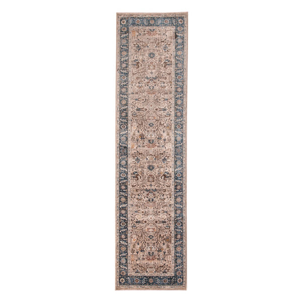 AMER Rugs Arcadia Northam ARC-4 Power-Loomed Machine Made Polyester Classic Oriental Rug Beige 2'7" x 10'