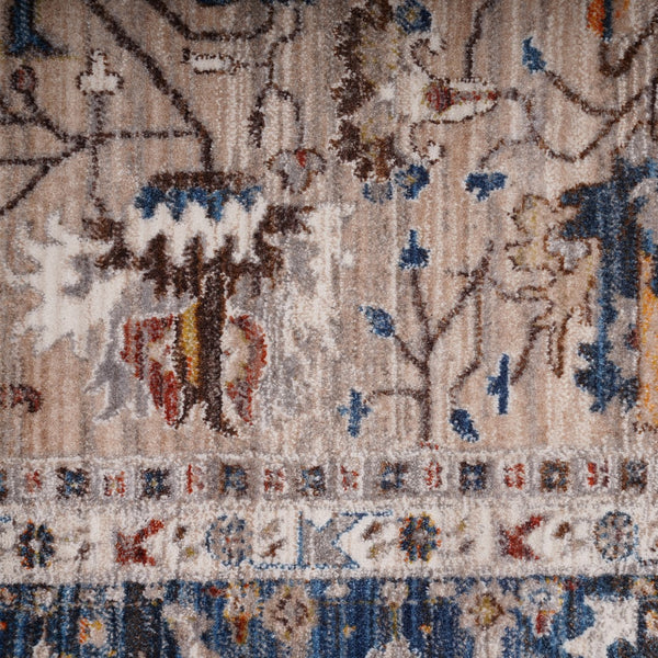 AMER Rugs Arcadia Northam ARC-4 Power-Loomed Machine Made Polyester Classic Oriental Rug Beige 2'7" x 10'