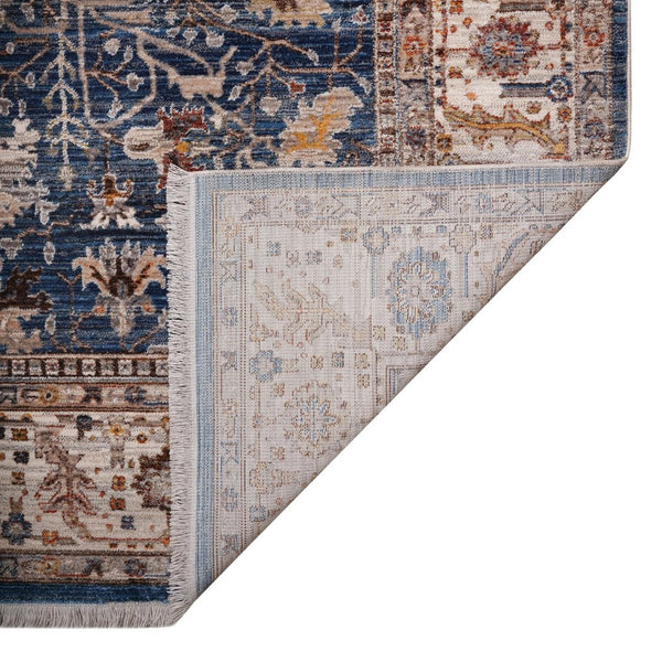 Amer Rugs Arcadia Elegant Power-loom Oriental Design Area Rug For Timeless Charm In Home Or Office Decor Navy Blue,Ivory Polyester Arc531105