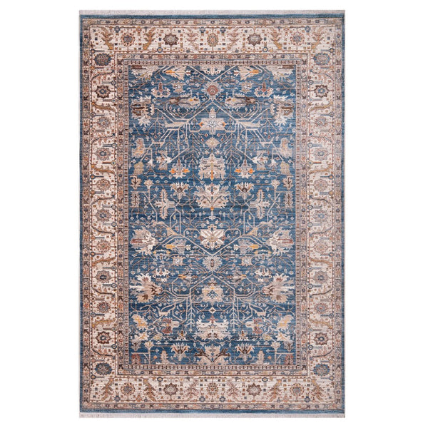 Amer Rugs Arcadia Elegant Power-loom Oriental Design Area Rug For Timeless Charm In Home Or Office Decor Navy Blue,Ivory Polyester Arc531105