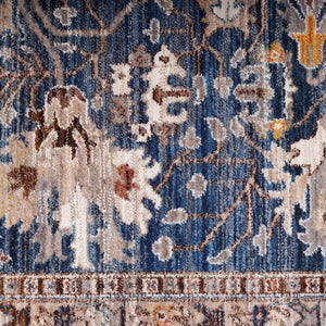 AMER Rugs Arcadia Northam ARC-5 Power-Loomed Machine Made Polyester Classic Oriental Rug Blue 2'7" x 10'