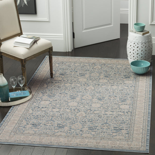 Safavieh Archive Premium Flat Weave Area Rug - Timeless Elegance For Modern Living Spaces, Oeko-tex Certified Blue ,Grey Polypropylene Arc672b-6