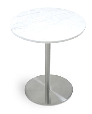 Soho Concept Ares End Table With 19" White Carrara Marble Top & Stylish Matte Black Base For Elegant Living Spaces   Soho-concept-dining-chair-13628