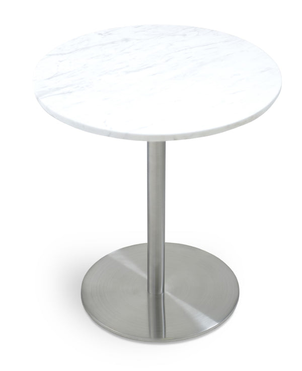 Soho Concept Ares End Table With 19" White Carrara Marble Top & Stylish Matte Black Base For Elegant Living Spaces   Soho-concept-dining-chair-13628
