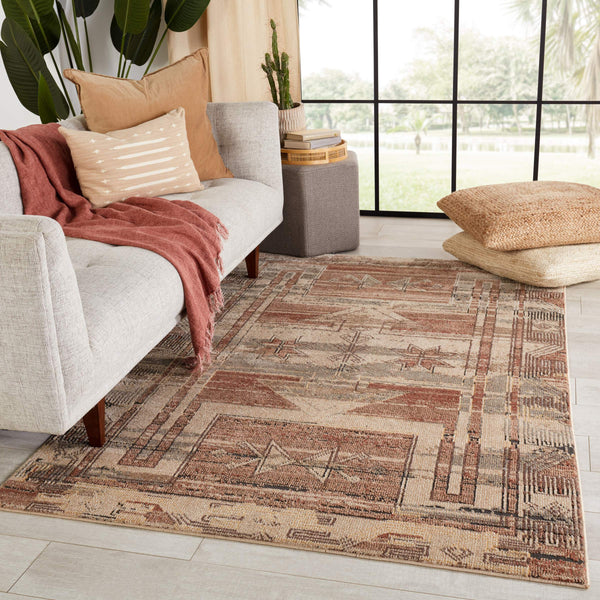 Jaipur Living Vibe by Jaipur Living Ankita Tribal Geometric Distressed Polypropylene Indoor Rug 7'8" x 10' RUG152668
