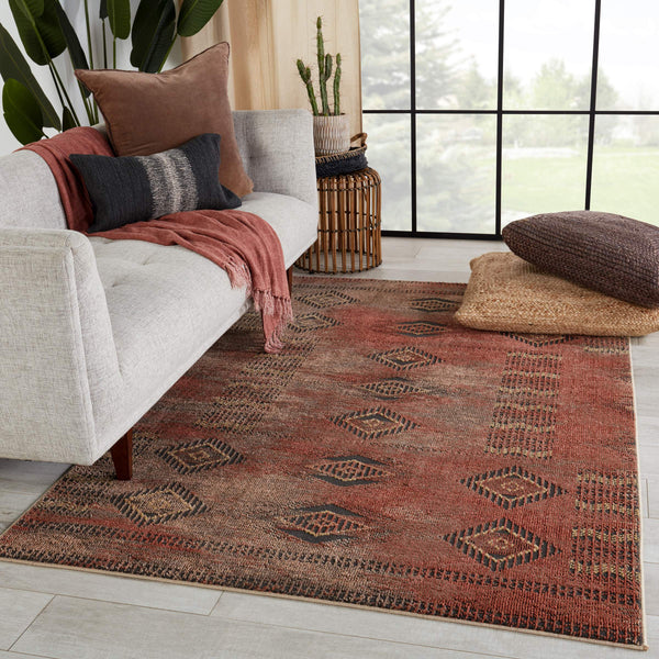 Jaipur Living Vibe by Jaipur Living Abrego Tribal Geometric Distressed Area Rug for Room 10'X14' RUG152678
