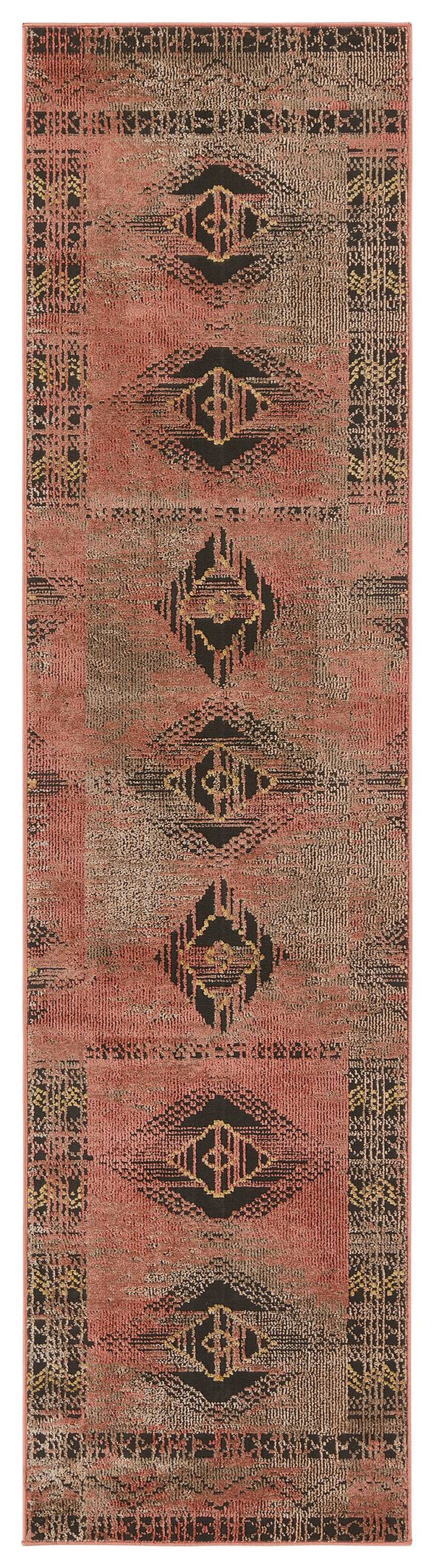 Jaipur Living Vibe by Jaipur Living Abrego Tribal Geometric Distressed Area Rug for Room 2'6"X10' RUG152673
