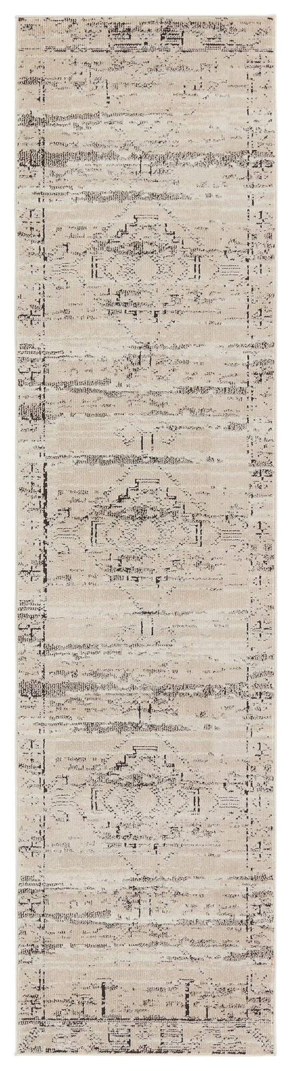 Jaipur Living Vibe by Jaipur Living Distressed Tribal Geometric Polypropylene Rug for Rooms 2'6" X 10' RUG152680