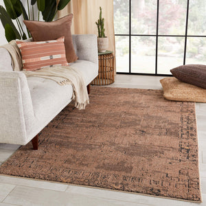 Jaipur Living Vibe by Jaipur Living Esposito Distressed Medallion Rug Southwestern Boho Room Light Brown 2'6"X10' RUG152687